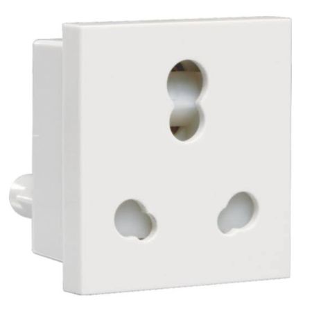 6A 3 Pin Socket 2M