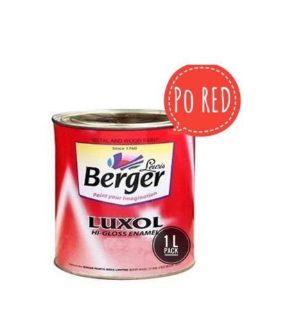 Berger HIGH GLOSS PO RED COLOUR ENAMEL-OIL BASED 1L PACK Red Enamel Wall Paint (1000 ml)